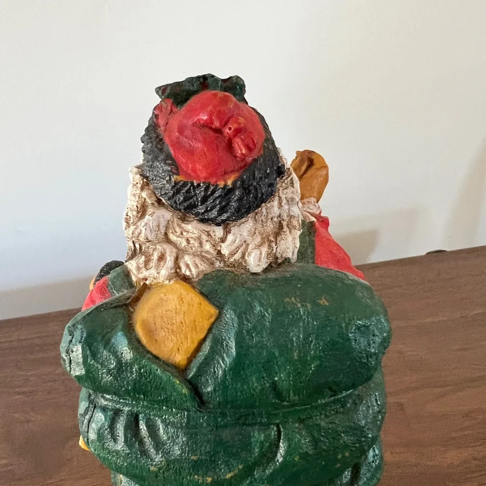 Vintage Style 1881 Santa Claus Figurine Father Christmas Rustic Holiday Decor